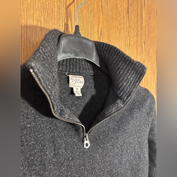 J. Crew Marled Rugged Merino Wool Blend Half Zip Sweater - Picture 6 of 8